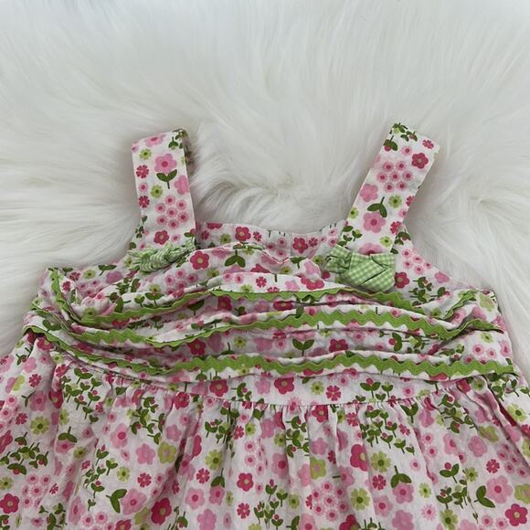 Anavini Hand Smocked Floral Tank Top - 18 Months - Picture 2 of 5